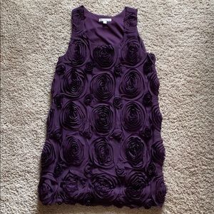 Purple Rosette Cocktail Dress